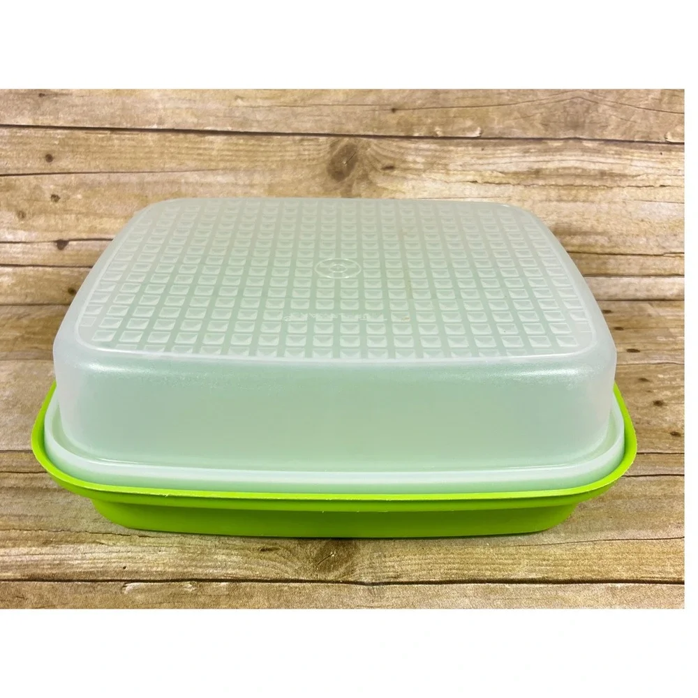 Tupperware Season-Serve Large  Marinating Container  Lime Green 1294-8 10